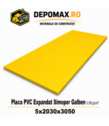 Placa rigida PVC Simopor Galben 0.58 g/cm3, 5x2030x3050 mm